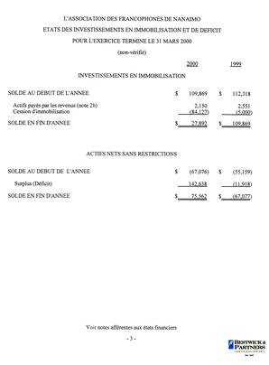   ÉTATS FINANCIERS - FR, 2000   , page 5