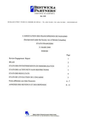   ÉTATS FINANCIERS - FR, 2000   , page 2