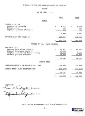   ÉTATS FINANCIERS - FR, 1999   , page 4