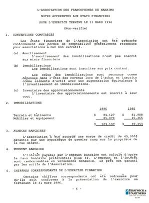   ÉTATS FINANCIERS - FR, 1996   , page 8