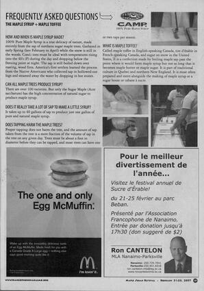   MAPLE SUGAR FESTIVAL DU SUCRE D'ÉRABLE, 2007   , page 33