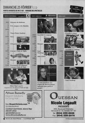   MAPLE SUGAR FESTIVAL DU SUCRE D'ÉRABLE, 2007   , page 20
