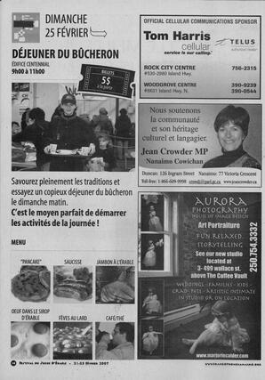   MAPLE SUGAR FESTIVAL DU SUCRE D'ÉRABLE, 2007   , page 16