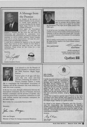   MAPLE SUGAR FESTIVAL DU SUCRE D'ÉRABLE, 2006   , page 47