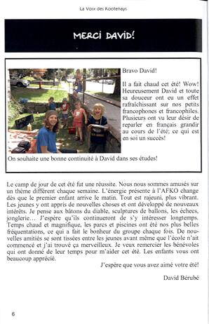   LA VOIX DES KOOTENAYS, 2014   , page 6