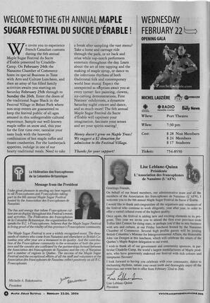   MAPLE SUGAR FESTIVAL DU SUCRE D'ÉRABLE, 2006   , page 44