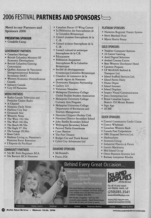   MAPLE SUGAR FESTIVAL DU SUCRE D'ÉRABLE, 2006   , page 34