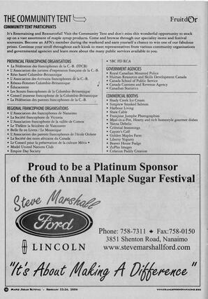  MAPLE SUGAR FESTIVAL DU SUCRE D'ÉRABLE, 2006   , page 30