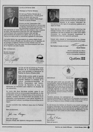   MAPLE SUGAR FESTIVAL DU SUCRE D'ÉRABLE, 2006   , page 3