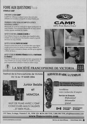   MAPLE SUGAR FESTIVAL DU SUCRE D'ÉRABLE, 2006   , page 21