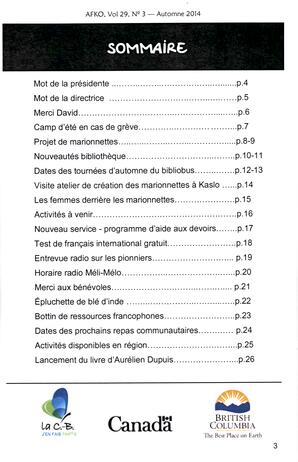   LA VOIX DES KOOTENAYS, 2014   , page 3
