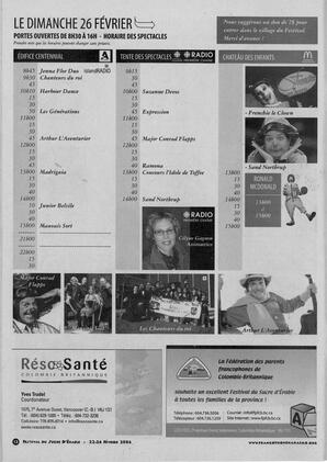   MAPLE SUGAR FESTIVAL DU SUCRE D'ÉRABLE, 2006   , page 12