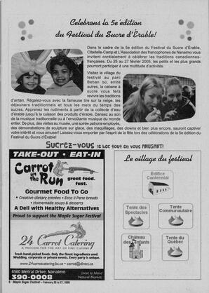   MAPLE SUGAR FESTIVAL DU SUCRE D'ÉRABLE, 2005   , page 45