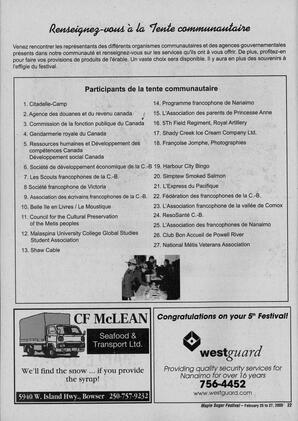   MAPLE SUGAR FESTIVAL DU SUCRE D'ÉRABLE, 2005   , page 26
