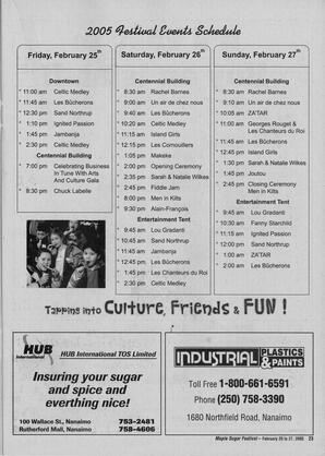   MAPLE SUGAR FESTIVAL DU SUCRE D'ÉRABLE, 2005   , page 23