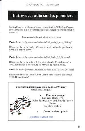   LA VOIX DES KOOTENAYS, 2014   , page 19