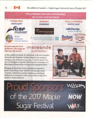   MAPLE SUGAR FESTIVAL DU SUCRE D'ÉRABLE, 2017   , page 16