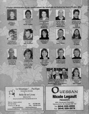   MAPLE SUGAR FESTIVAL DU SUCRE D'ÉRABLE, 2003   , page 8