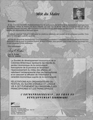   MAPLE SUGAR FESTIVAL DU SUCRE D'ÉRABLE, 2003   , page 5