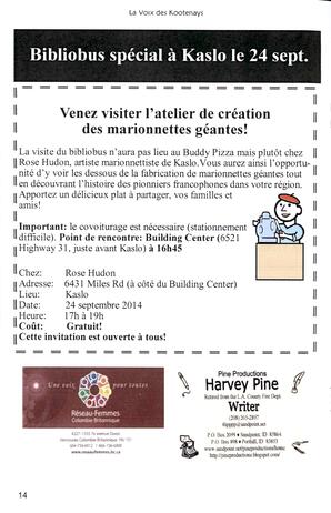   LA VOIX DES KOOTENAYS, 2014   , page 14