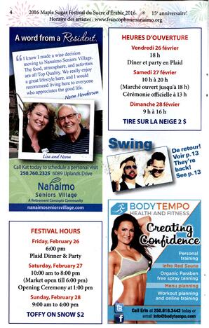   MAPLE SUGAR FESTIVAL DU SUCRE D'ÉRABLE, 2016   , page 4