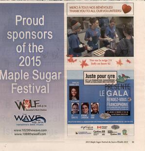   MAPLE SUGAR FESTIVAL DU SUCRE D'ÉRABLE, 2015   , page 11