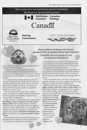   MAPLE SUGAR FESTIVAL DU SUCRE D'ÉRABLE, 2014   , page 3