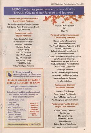   MAPLE SUGAR FESTIVAL DU SUCRE D'ÉRABLE, 2013   , page 9