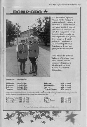  MAPLE SUGAR FESTIVAL DU SUCRE D'ÉRABLE, 2013   , page 15