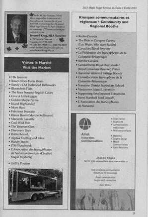   MAPLE SUGAR FESTIVAL DU SUCRE D'ÉRABLE, 2013   , page 11