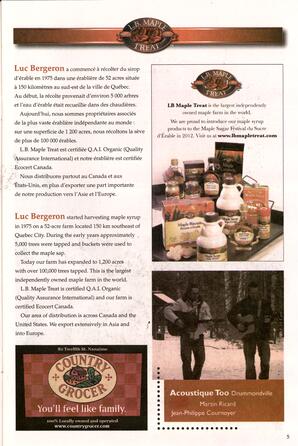   MAPLE SUGAR FESTIVAL DU SUCRE D'ÉRABLE, 2012   , page 5