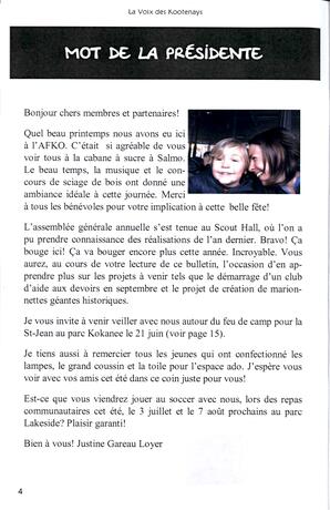   LA VOIX DES KOOTENAYS, 2014   , page 4
