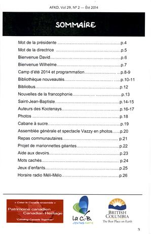   LA VOIX DES KOOTENAYS, 2014   , page 3