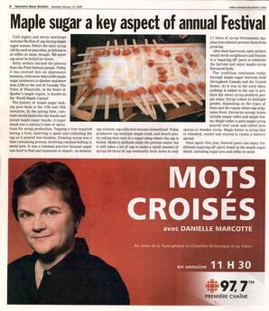  MAPLE SUGAR FESTIVAL DU SUCRE D'ÉRABLE, 2009   , page 8