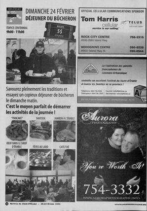   MAPLE SUGAR FESTIVAL DU SUCRE D'ÉRABLE, 2008   , page 32