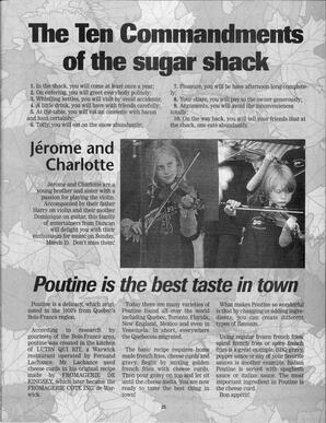   MAPLE SUGAR FESTIVAL DU SUCRE D'ÉRABLE, 2002   , page 57