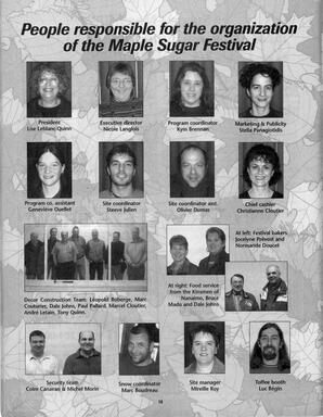   MAPLE SUGAR FESTIVAL DU SUCRE D'ÉRABLE, 2002   , page 50