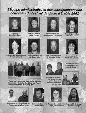   MAPLE SUGAR FESTIVAL DU SUCRE D'ÉRABLE, 2002   , page 18