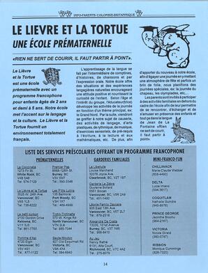   INFO-PARENTS COLOMBIE-BRITANNIQUE, 1995   , page 14