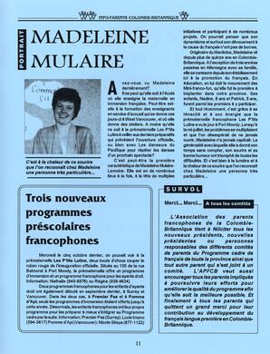   INFO-PARENTS COLOMBIE-BRITANNIQUE, 1994   , page 11