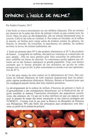   LA VOIX DES KOOTENAYS, 2013   , page 14