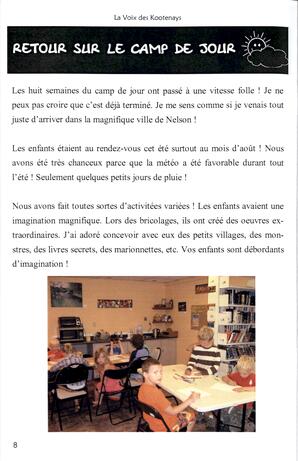   LA VOIX DES KOOTENAYS, 2013   , page 8