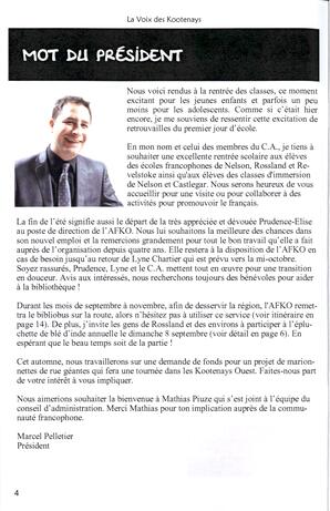  LA VOIX DES KOOTENAYS, 2013   , page 4
