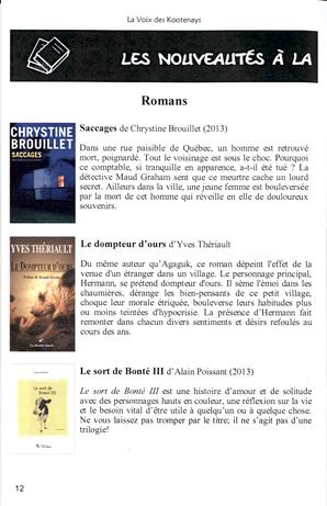   LA VOIX DES KOOTENAYS, 2013   , page 12