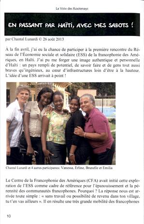  LA VOIX DES KOOTENAYS, 2013   , page 10