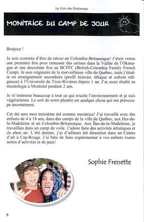   LA VOIX DES KOOTENAYS, 2013   , page 8