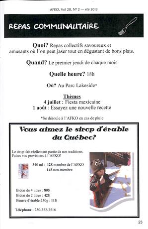   LA VOIX DES KOOTENAYS, 2013   , page 23