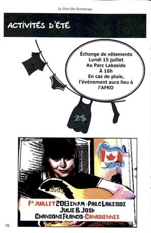   LA VOIX DES KOOTENAYS, 2013   , page 16