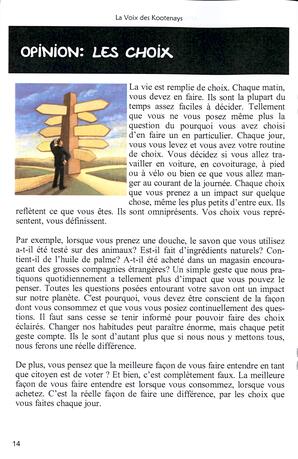   LA VOIX DES KOOTENAYS, 2013   , page 14