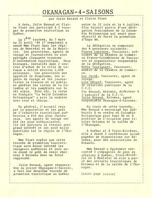   L'ÉCHO DE L'OKANAGAN, 1984   , page 7
